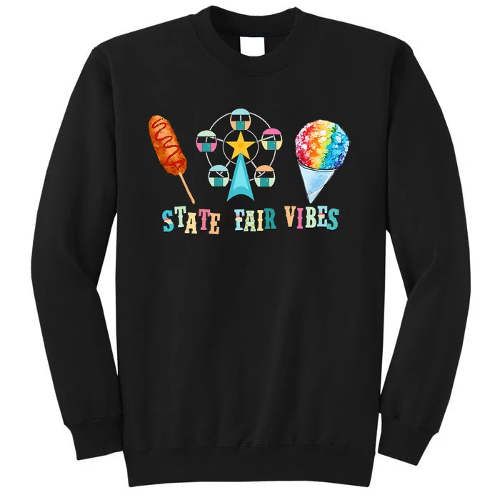 State Fair Vibes Ferris Wheel Rainbow Snow Cone And Corn Dog Sweatshirt