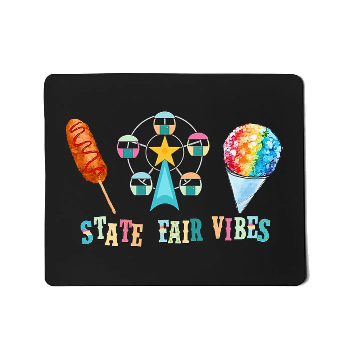 State Fair Vibes Ferris Wheel Rainbow Snow Cone And Corn Dog Mousepad