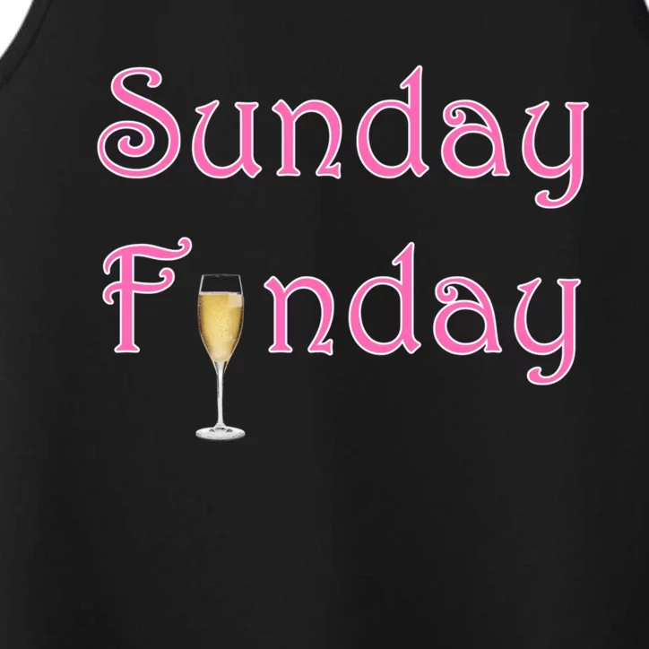 Sunday Funday Wine Champagne Ing Gift Performance Tank