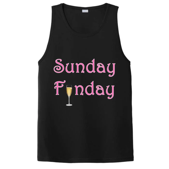 Sunday Funday Wine Champagne Ing Gift Performance Tank