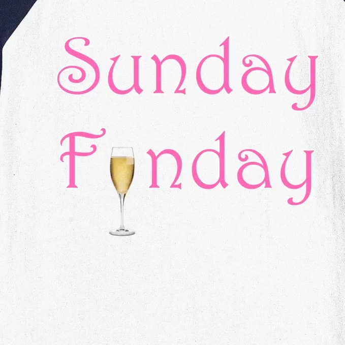 Sunday Funday Wine Champagne Ing Gift Baseball Sleeve Shirt