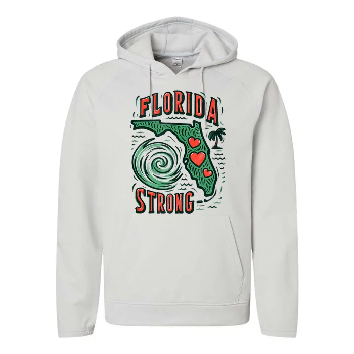 Support Florida Western Pray For Florida Strong Performance Fleece Hoodie