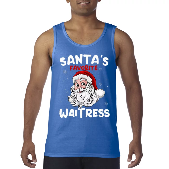 Santa's Favorite Waitress Gifts Christmas Costume Tank Top