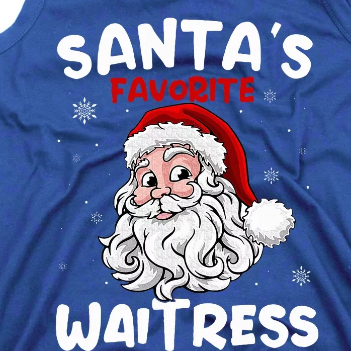 Santa's Favorite Waitress Gifts Christmas Costume Tank Top