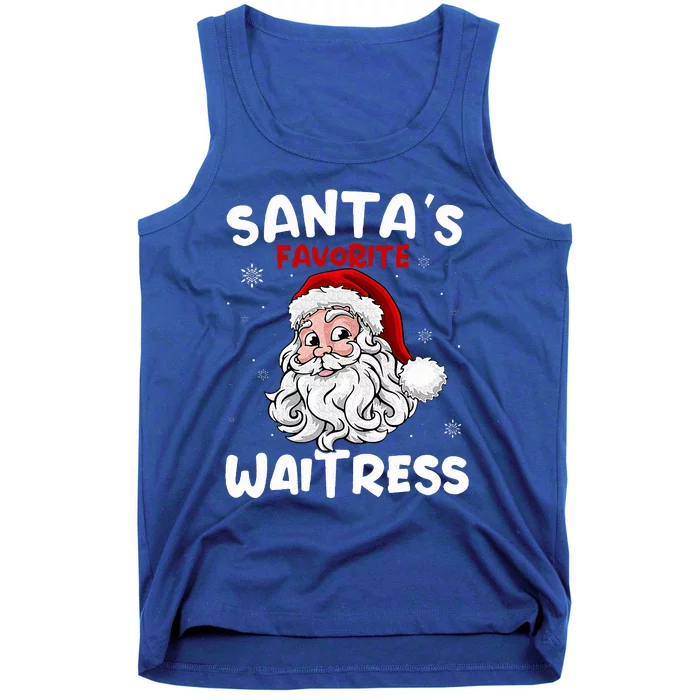 Santa's Favorite Waitress Gifts Christmas Costume Tank Top