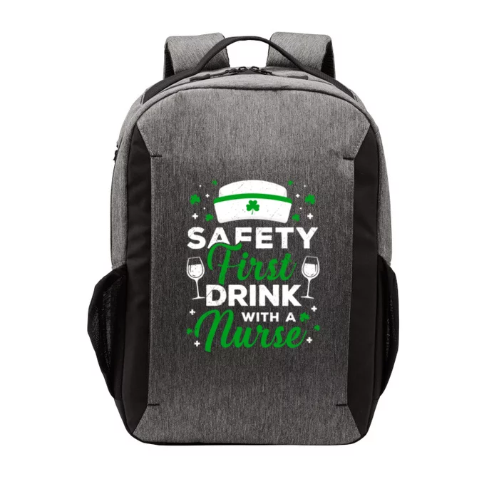 Safety First With A Nurse St Patrick Day Gift Vector Backpack