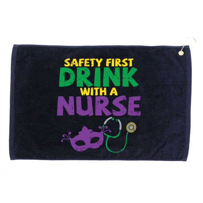 Safety First With A Nurse Medical Mardi Gras Carnival Meaningful Gift Grommeted Golf Towel