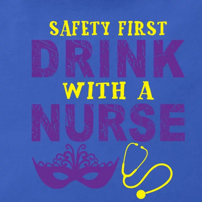 Safety First With A Nurse Medical Mardi Gras Gift Zip Tote Bag