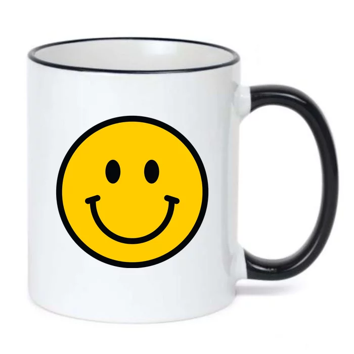 Smiling Face With Smiling Eyes Emoji Happy Face Black Color Changing Mug