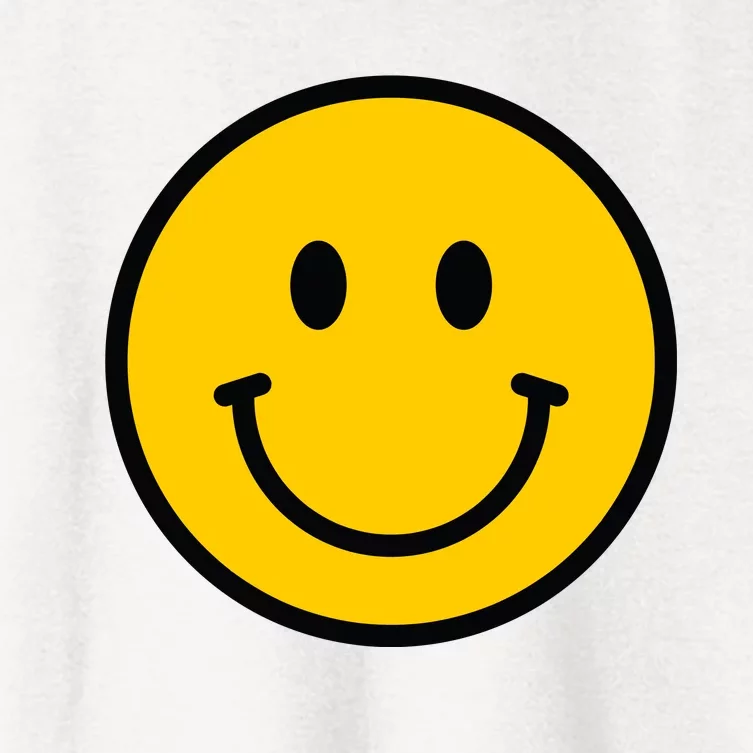 Smiling Face With Smiling Eyes Emoji Happy Face Women's Crop Top Tee