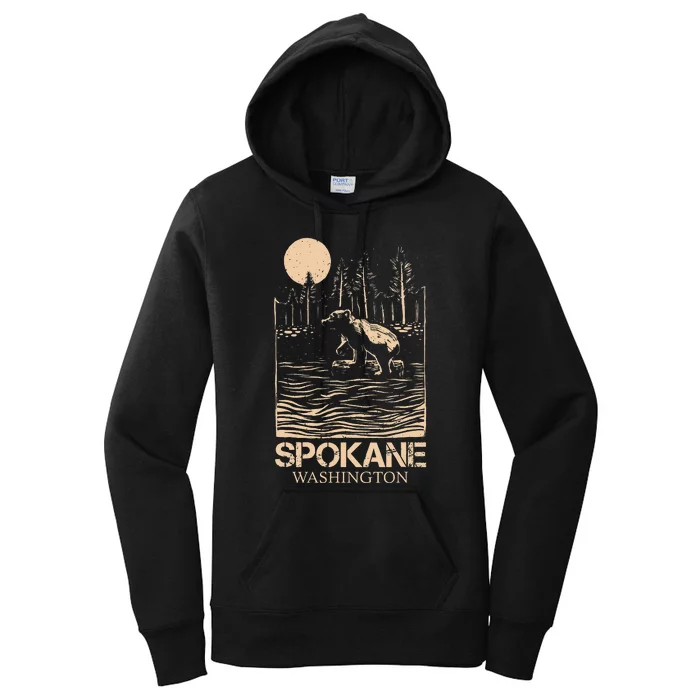 Spokane Falls Washington Waterfall River Women's Pullover Hoodie