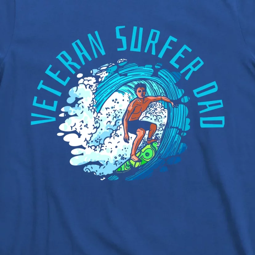 Surfer Father Waves Surfboard Surfrider Surfing Dad Gift T-Shirt