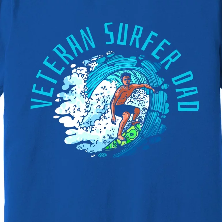 Surfer Father Waves Surfboard Surfrider Surfing Dad Gift Premium T-Shirt