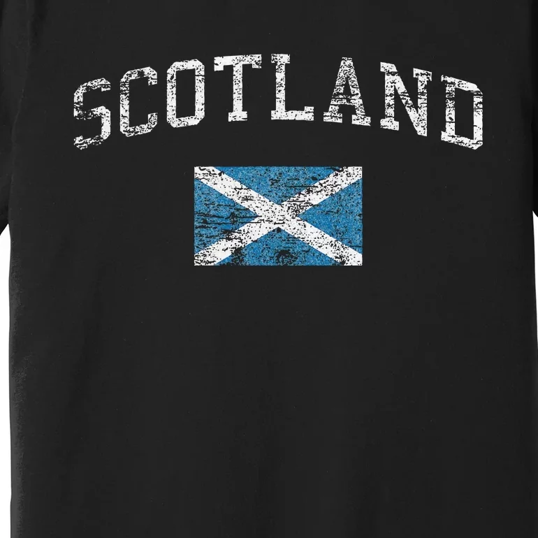 Scotland For Women Faded Scottish Flag Premium T-Shirt