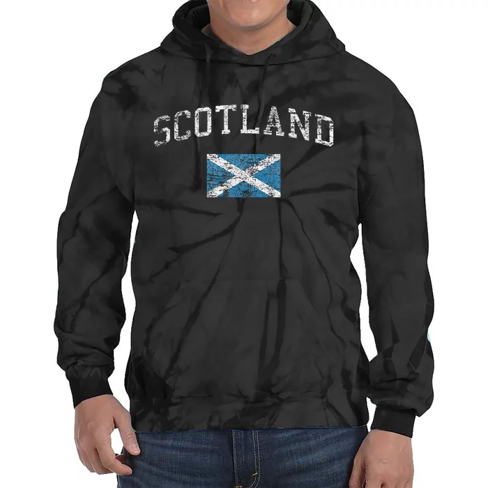 Scotland For Women Faded Scottish Flag Tie Dye Hoodie