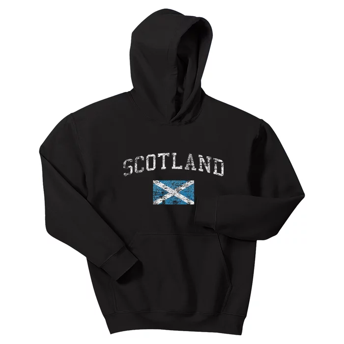 Scotland For Women Faded Scottish Flag Kids Hoodie