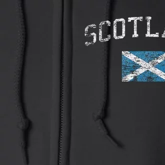 Scotland For Women Faded Scottish Flag Full Zip Hoodie