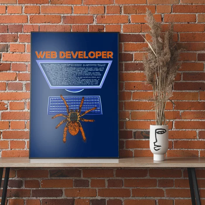 Spider Funny Web Software Developer Poster