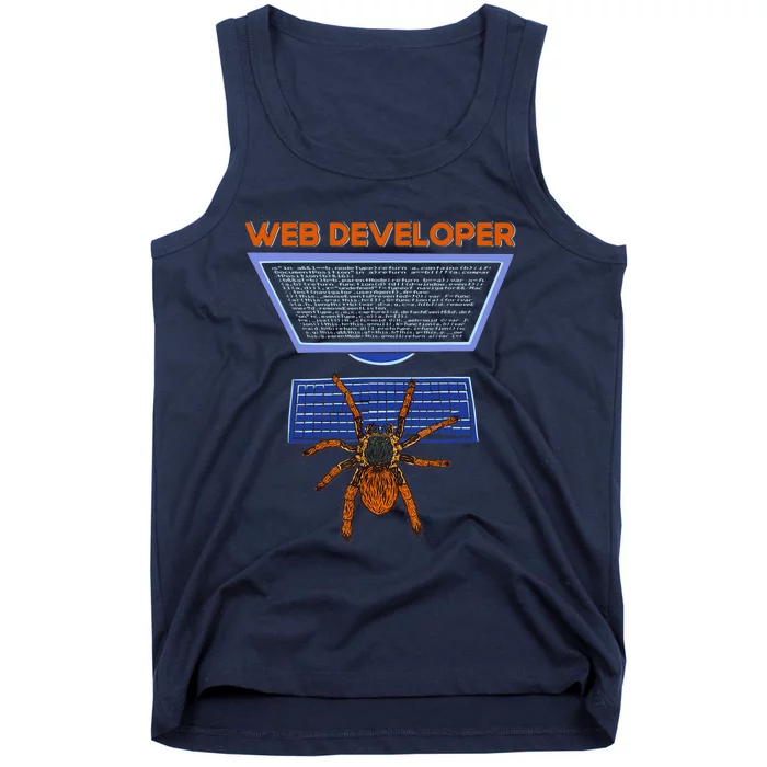 Spider Funny Web Software Developer Tank Top