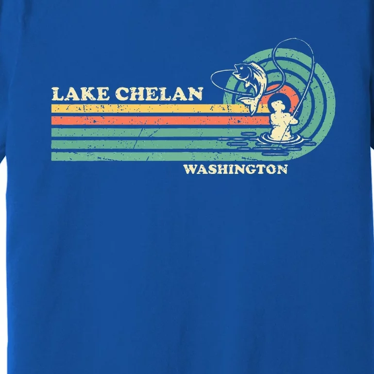 Summer Fishing Washington Chelan Lake Premium T-Shirt