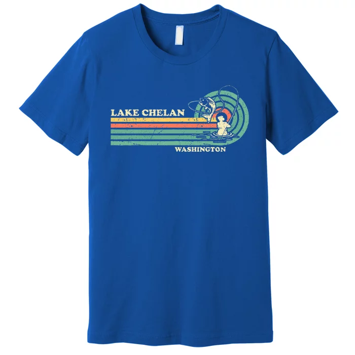 Summer Fishing Washington Chelan Lake Premium T-Shirt