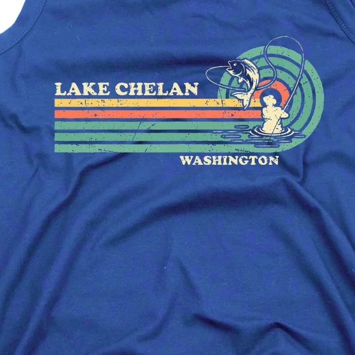 Summer Fishing Washington Chelan Lake Tank Top