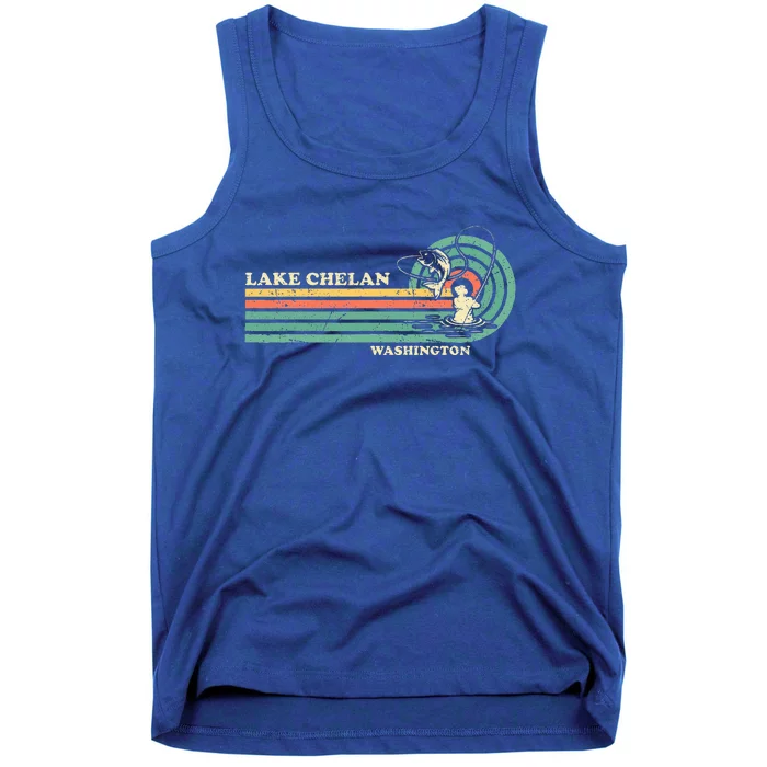 Summer Fishing Washington Chelan Lake Tank Top