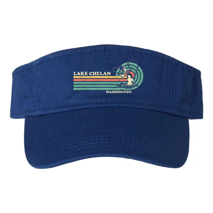 Summer Fishing Washington Chelan Lake Valucap Bio-Washed Visor