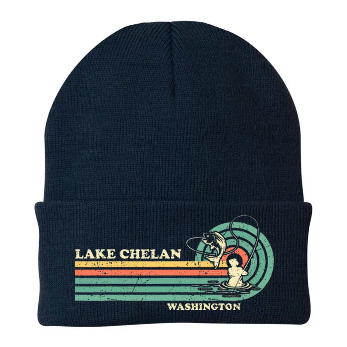 Summer Fishing Washington Chelan Lake Knit Cap Winter Beanie