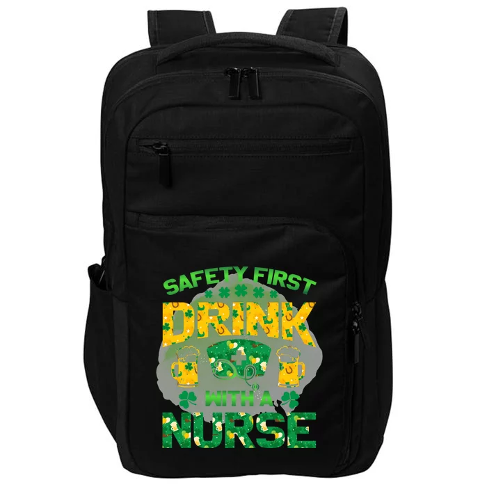 Safety First With A Nurse St Patricks Day Irish Gift Impact Tech Backpack