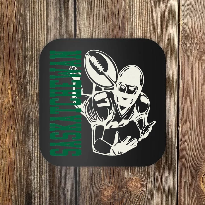 Saskatchewan Football With Player Coaster