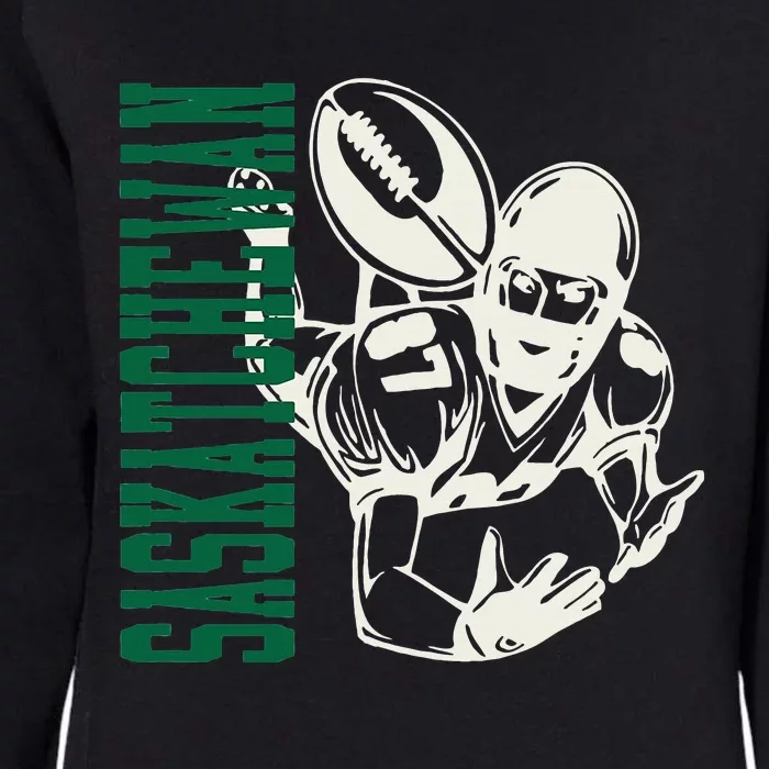 Saskatchewan Football With Player Womens California Wash Sweatshirt