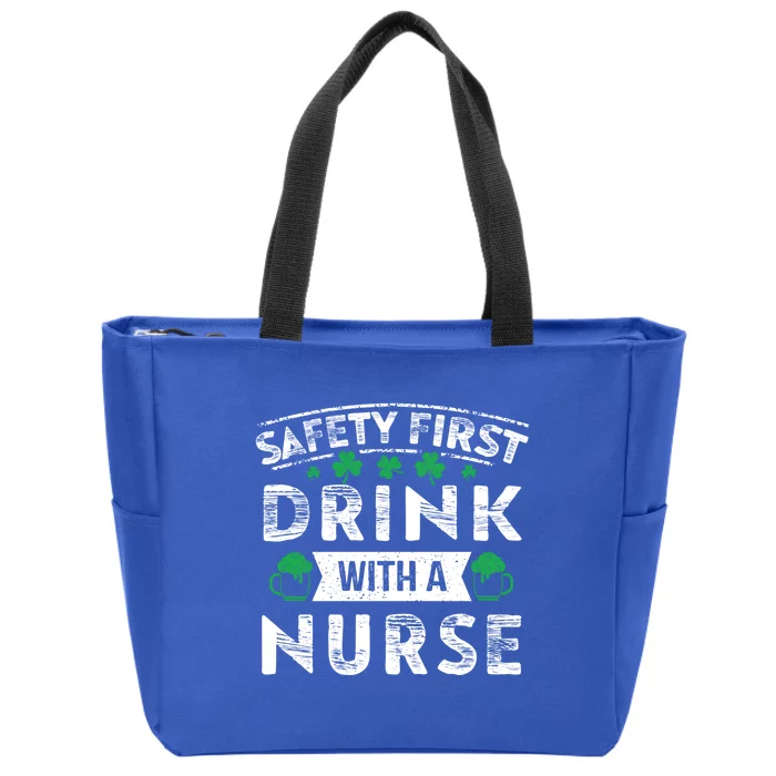 Safety First With A Nurse Gift St Patrick Day Zip Tote Bag