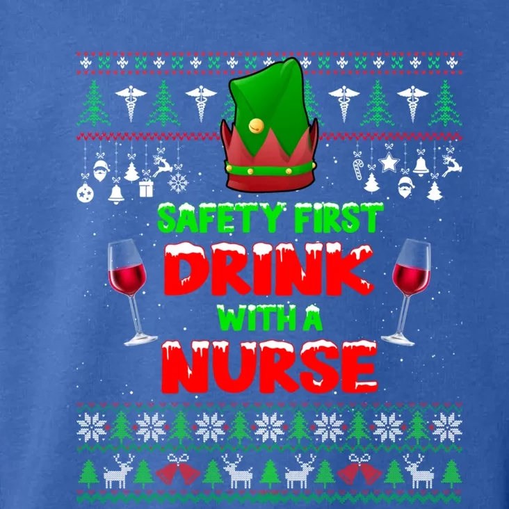 Safety First With A Nurse Tee Ugly Christmas Sweater Meaningful Gift Toddler Hoodie