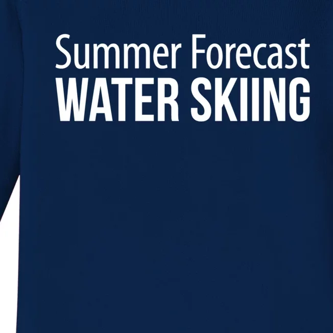 Summer Forecast Water Skiing Gift Baby Long Sleeve Bodysuit