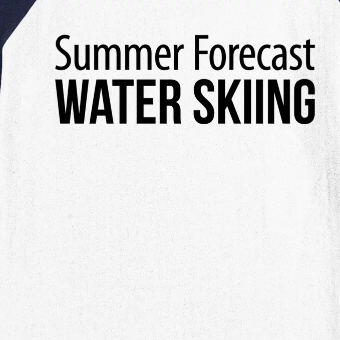 Summer Forecast Water Skiing Gift Baseball Sleeve Shirt