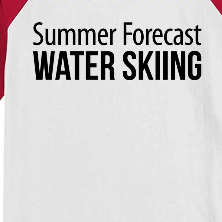 Summer Forecast Water Skiing Gift Kids Colorblock Raglan Jersey