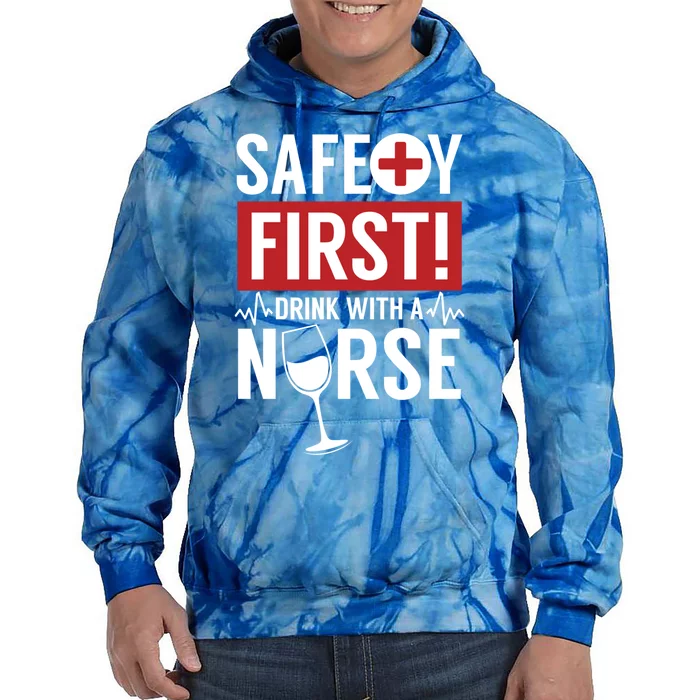 Safety First With A Nurse Medical Emergency Gift Tie Dye Hoodie