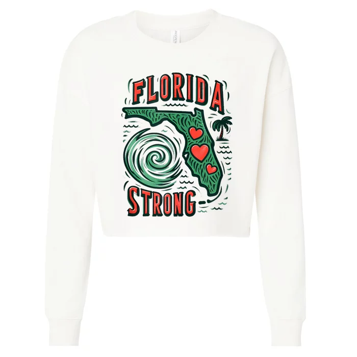 Support Florida Western Pray For Florida Strong Cropped Pullover Crew