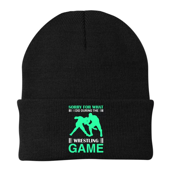 Sorry For What I Did During The Wrestling Game Knit Cap Winter Beanie