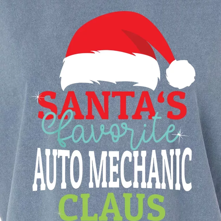 Santas Favorite Xmas Auto Mechanic Christmas Claus Pjs Garment-Dyed Women's Muscle Tee