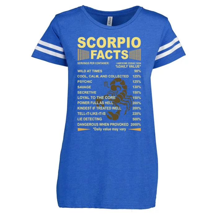 Scorpio Facts Zodiac Funny Scorpio Birthday Gift Tee Meaningful Gift Enza Ladies Jersey Football T-Shirt