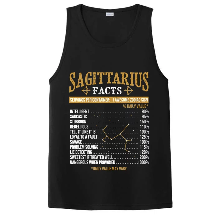 Sagittarius Facts Zodiac Sign Astrology Symbol Horoscope Great Gift Performance Tank