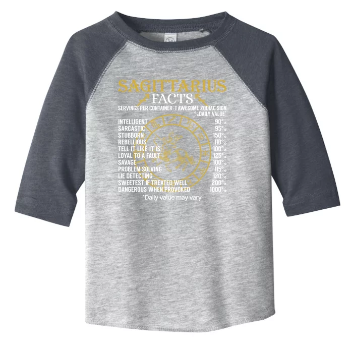 Sagittarius Facts Zodiac Sign Gift Great Gift Toddler Fine Jersey T-Shirt