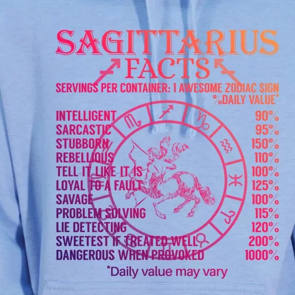 Sagittarius Facts Zodiac Sign Gift Unisex Surf Hoodie