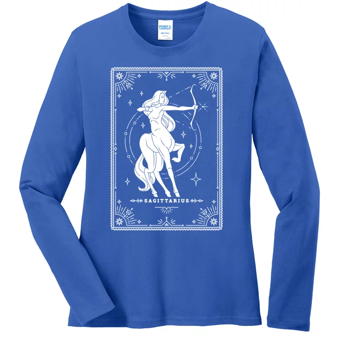 Sagittarius Female Zodiac Sign Cool Gift Ladies Long Sleeve Shirt