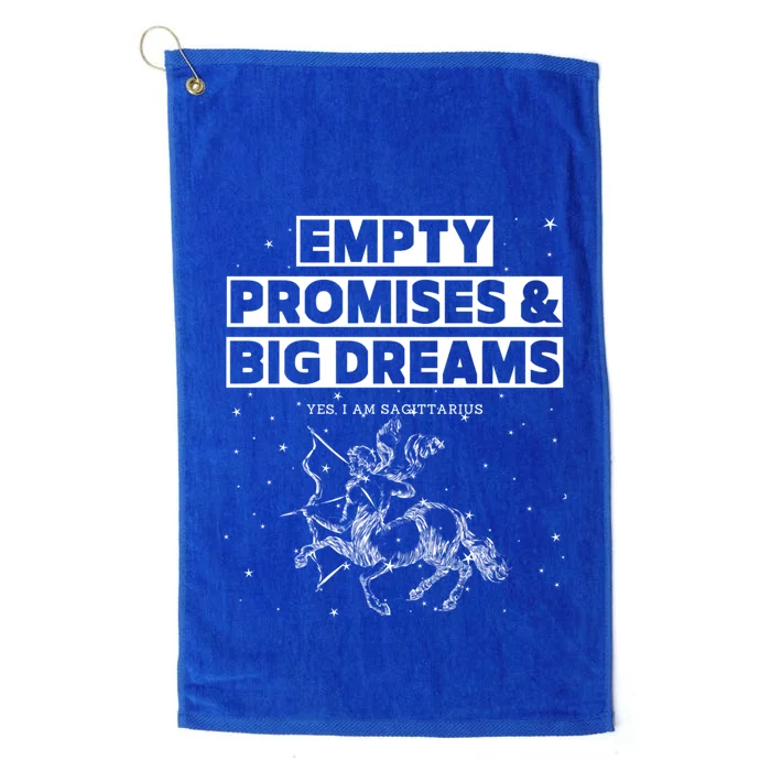 Sagittarius Funny Zodiac Sign Constellation Astrology Stars Meaningful Gift Platinum Collection Golf Towel