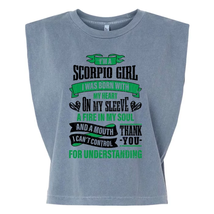 Scorpio Funny Zodiac Sign Gift Meaningful Gift Garment-Dyed Women's Muscle Tee