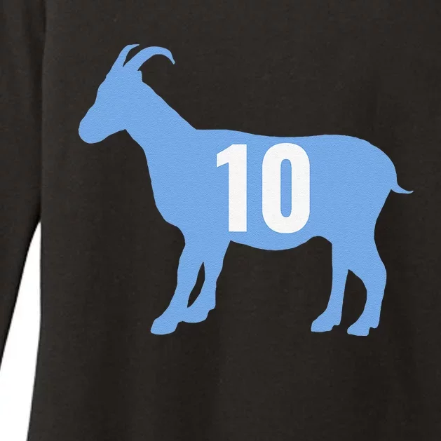 Soccer Goat 10 Argentina Womens CVC Long Sleeve Shirt