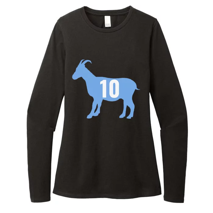 Soccer Goat 10 Argentina Womens CVC Long Sleeve Shirt